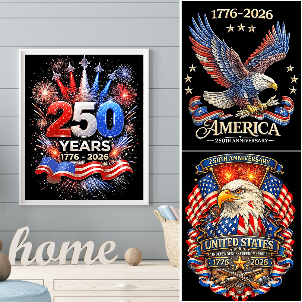 Art And Craft Independence Day - Independence Day Full DIY 5D Round