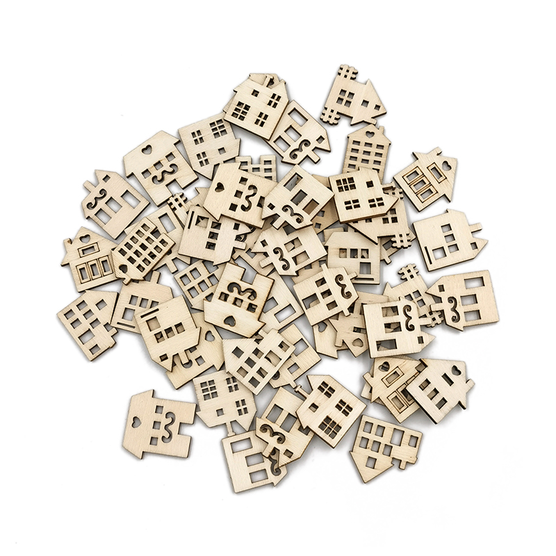 Art Craft For Preschool - 50pcs DIY Crafts Blank House Shapes