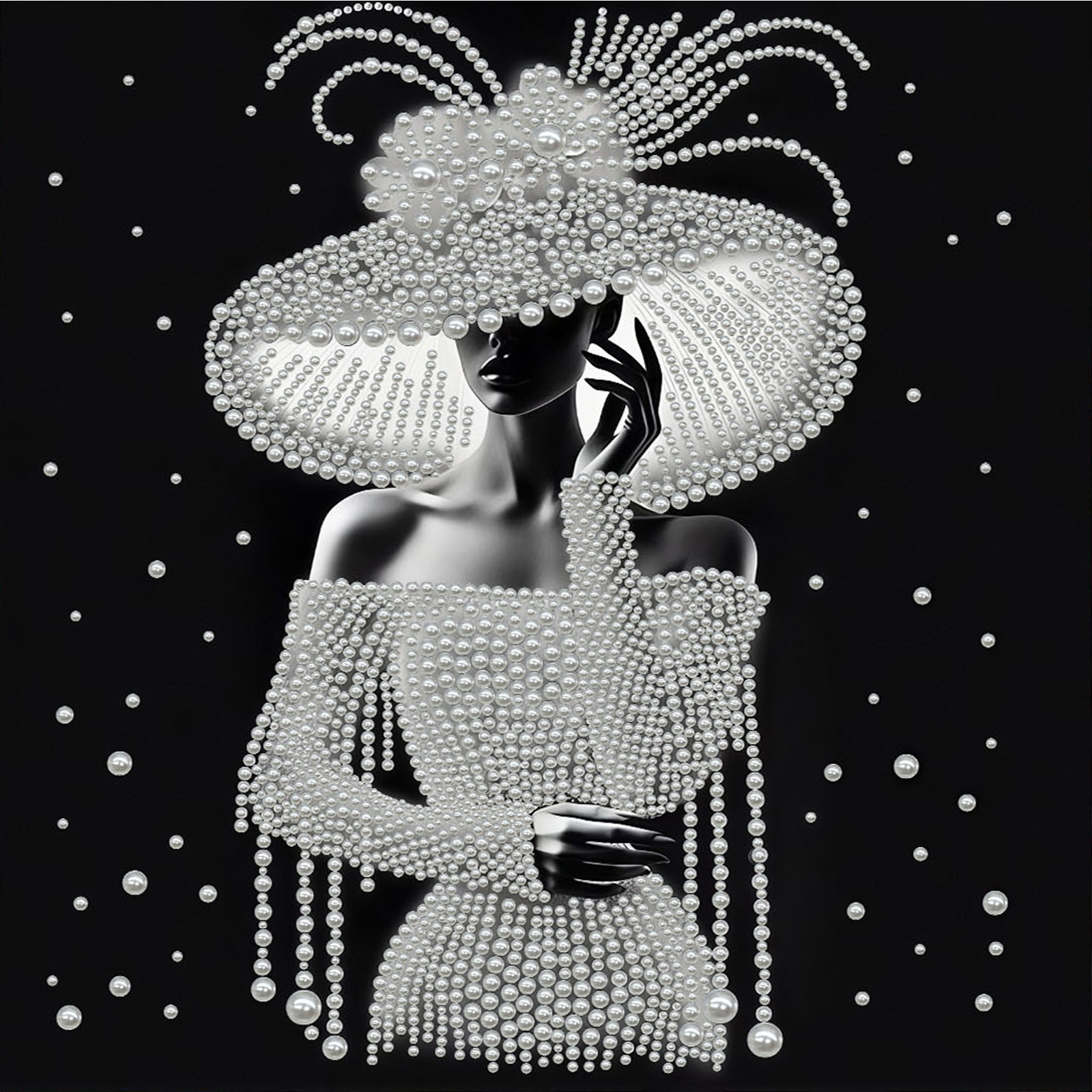 Art Craft Ideas For Adults - Elegant Lady Full 5D DIY Pearl