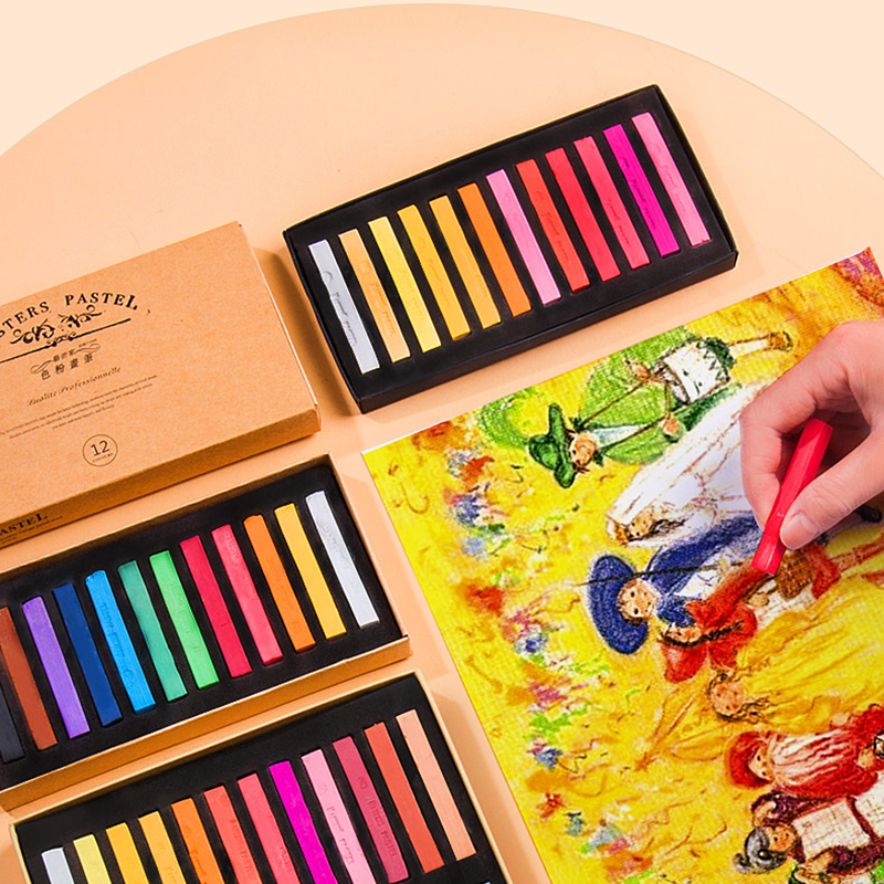Chalk Pastel Set - 12/24/36/48 Colors Colored Chalk Set Suitable