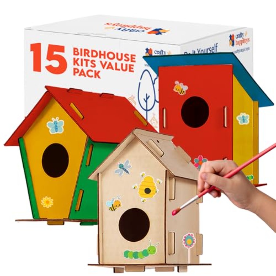 Art & Craft Paper Origami - Kit - Unfinished Wood Bird Houses