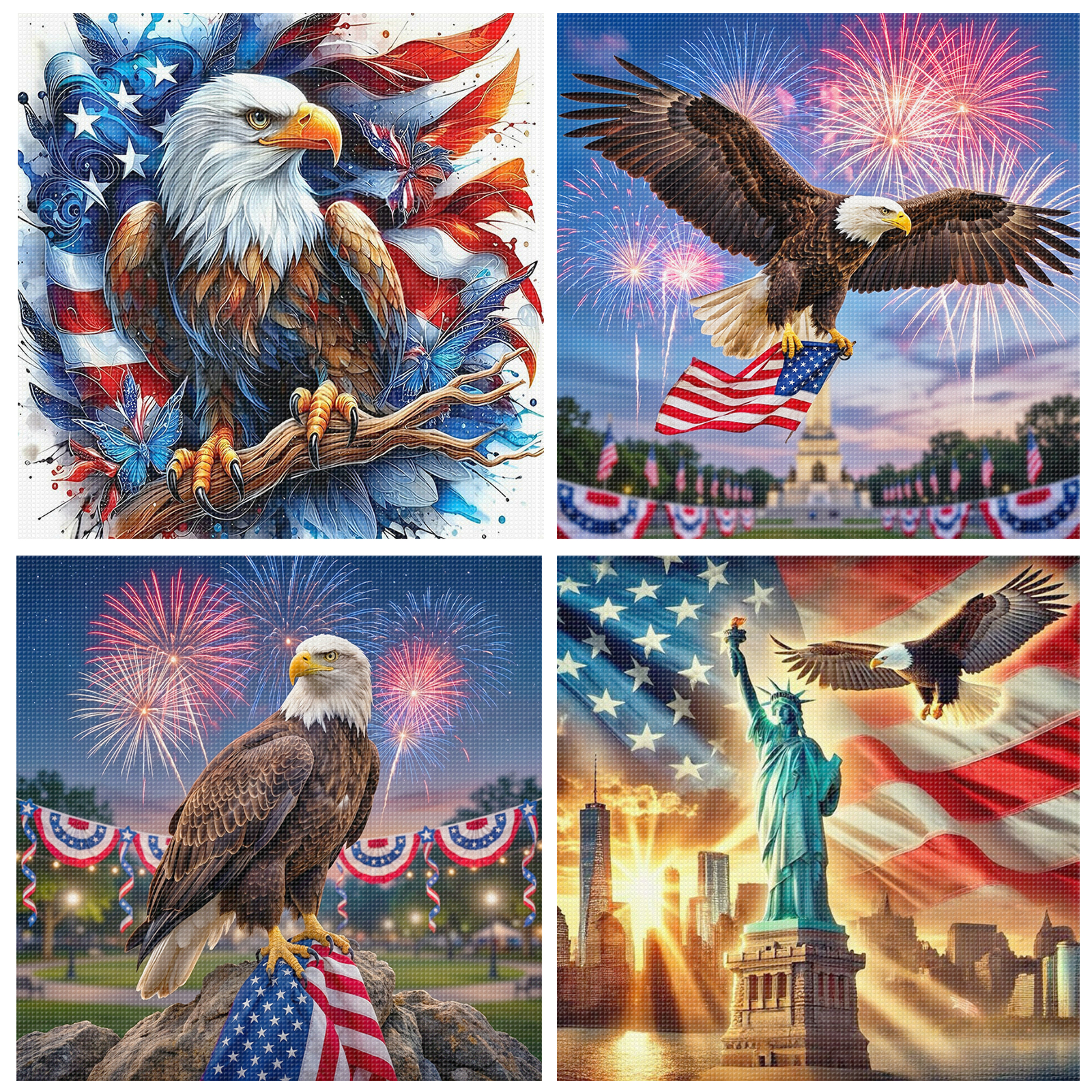 Art And Craft Independence Day - Independence Day Full 11CT 3 Strands