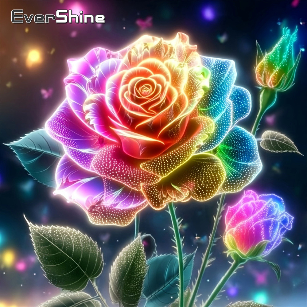 Art Craft Rose - EverShine Diamond Mosaic Flower Full Drill
