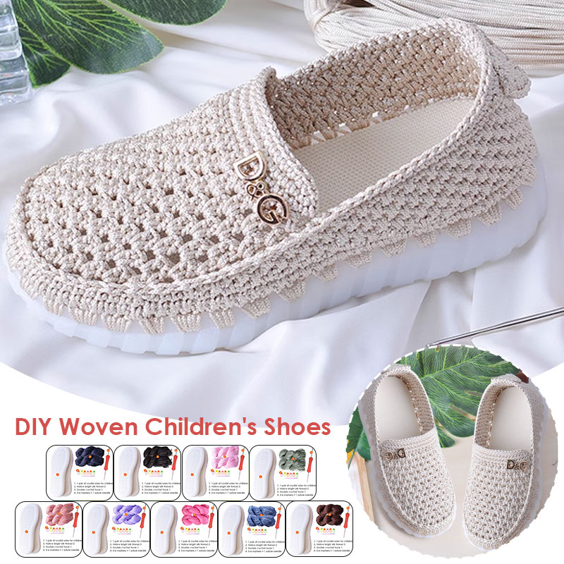 Chalk Pastel Set - Children Hand-woven Hook Soles Anti-kick Soft