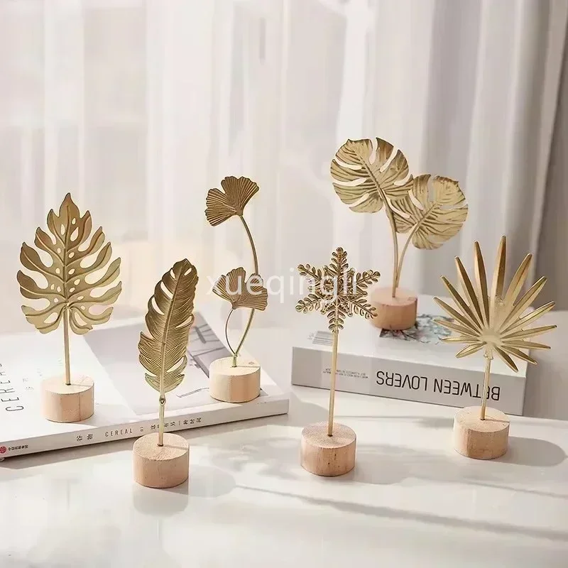Art Craft With Leaves - 1pc Nordic Style Iron Art Ginkgo