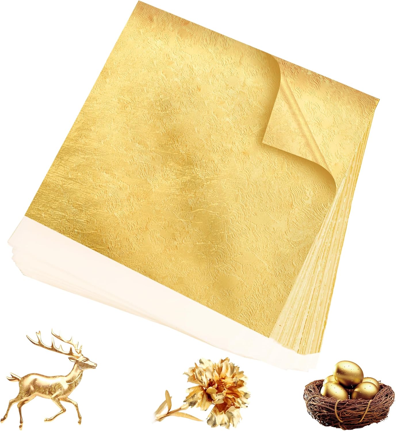 Art Craft With Leaves - 300Pcs Gold Leaf Sheets 5.1x5.1 inch