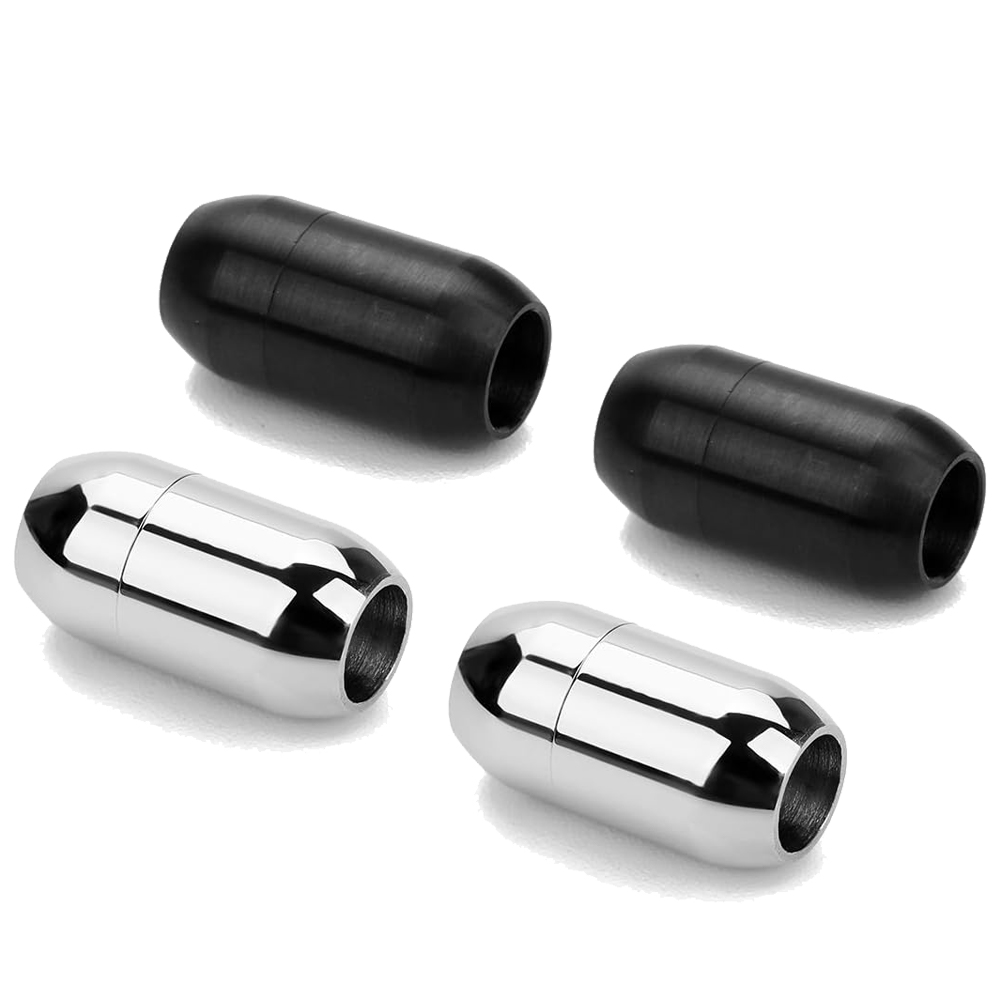 Art Craft Diy - 2pcs Stainless Steel Magnetic Clasp Leather