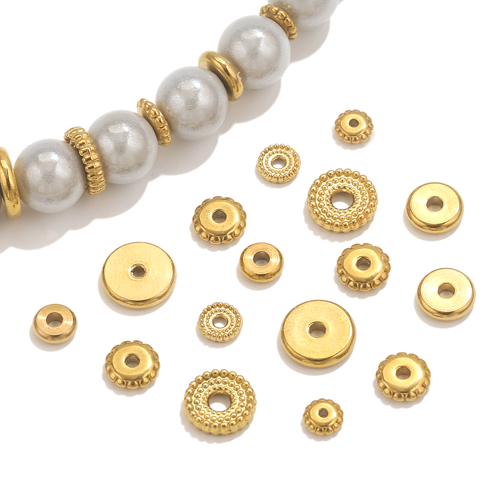 Art Craft Diy - 20pcs Stainless Steel Gold Spacer Beads