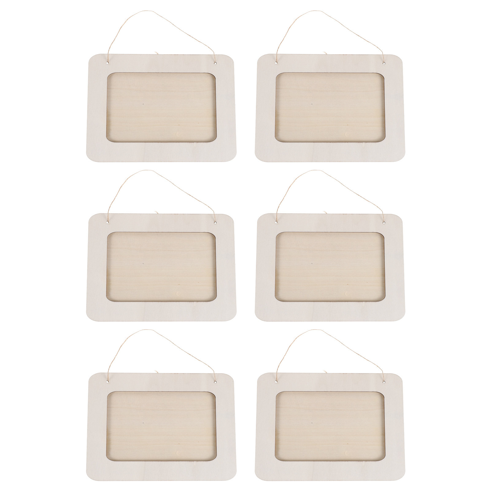 Art Craft For Preschool - 6Pcs Children Wooden Craft Picture Frames