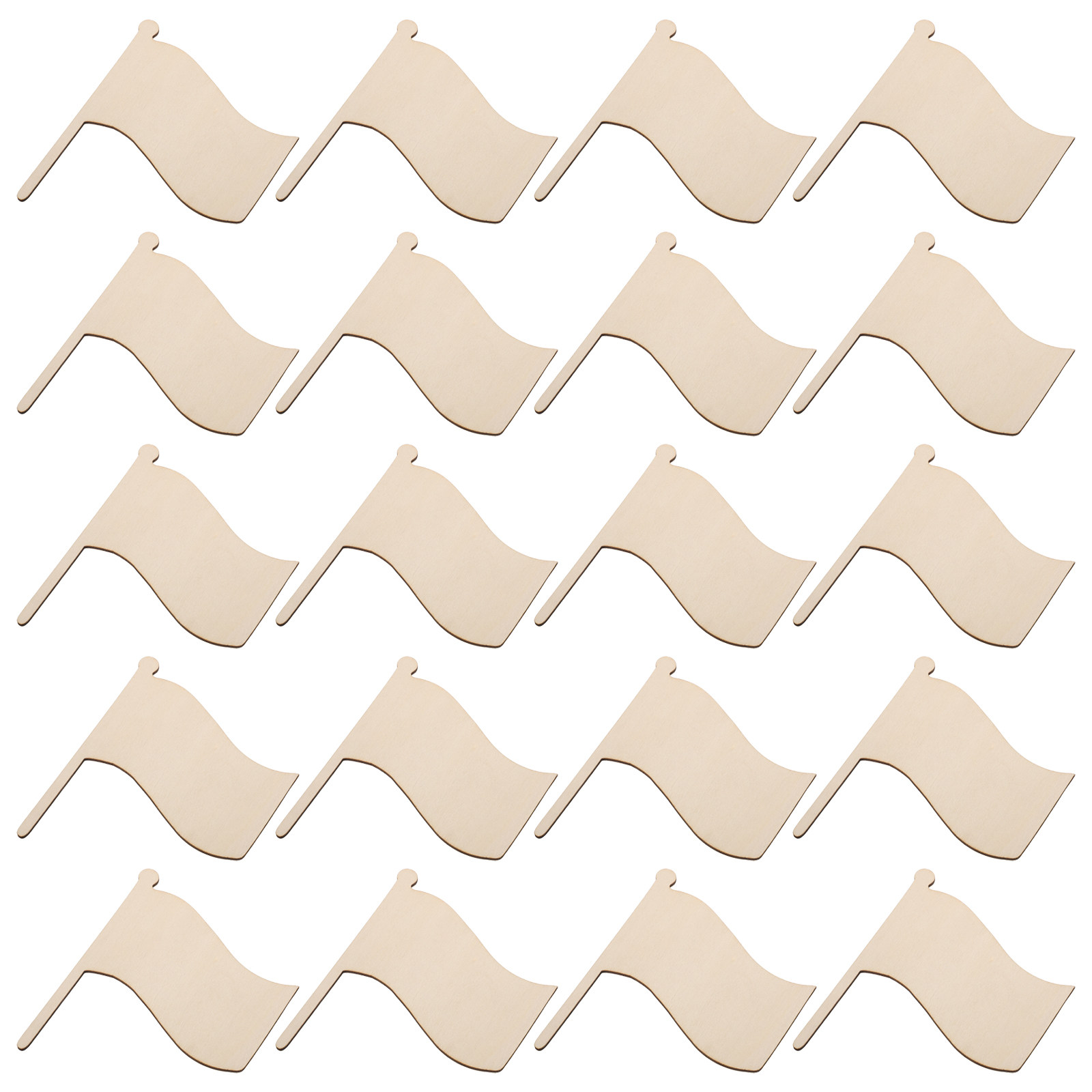 Art And Craft Independence Day - 20Pcs 4 Inch Unfinished Wood Flag