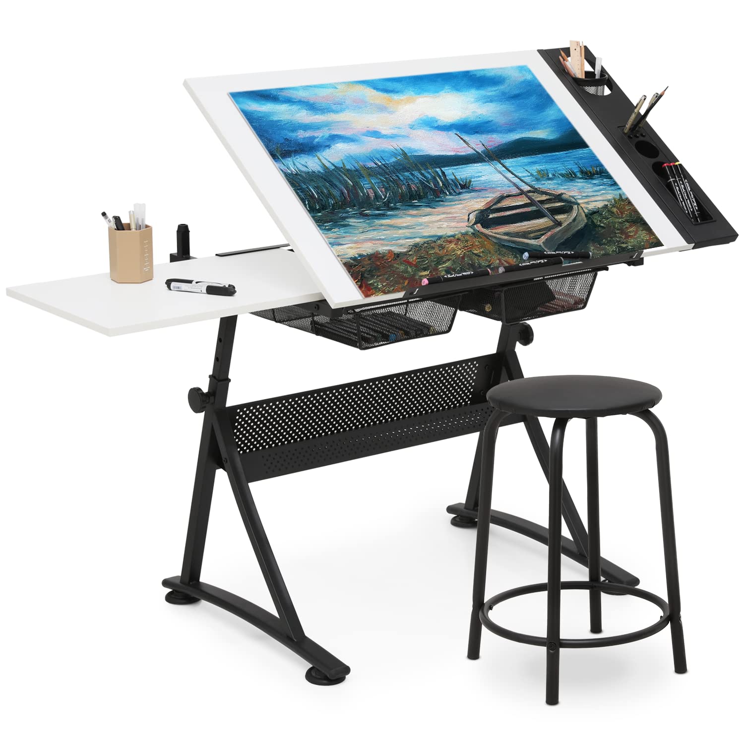 Art & Craft Valley - Adjustable Drafting Desk with Tiltable Top