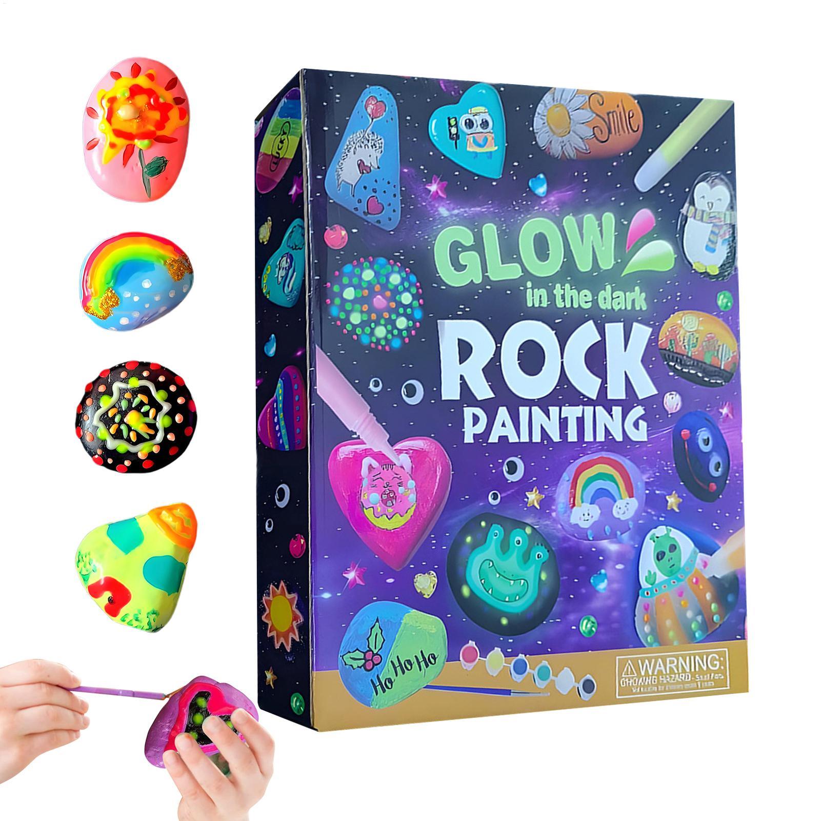 Art Craft For Preschool - Glow In The Dark Rock Painting