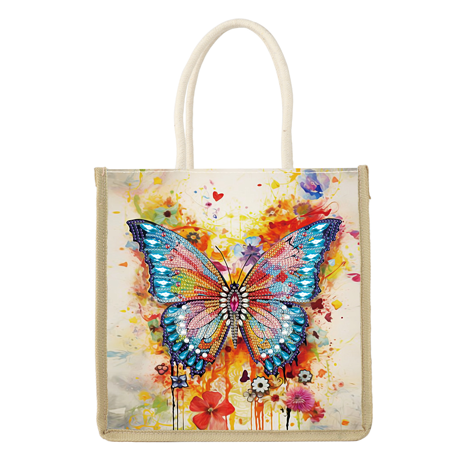 Art Craft Shop - Diamond Painting Handbag Kits,Colorful Butterfly Special