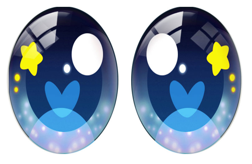 5pairs/lot Oval Blue Bling Car - Art Craft Eyes ulasan dan harga