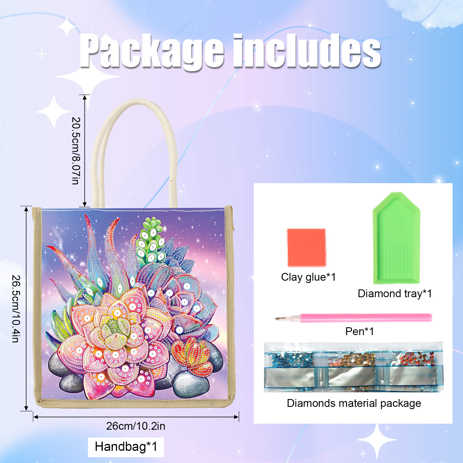 Diamond Art Painting Handbag K - Art Craft Shop ulasan dan harga