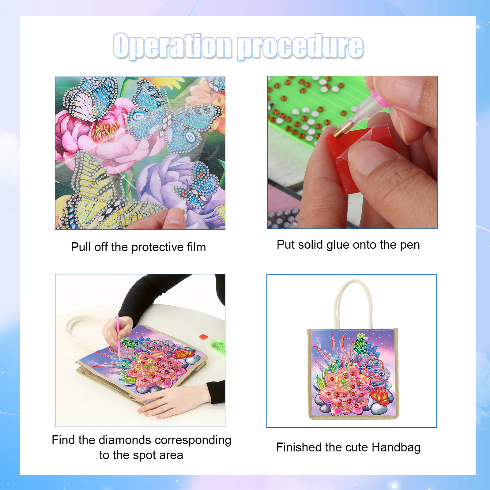 Diamond Art Painting Handbag K - Art Craft Shop ulasan dan harga