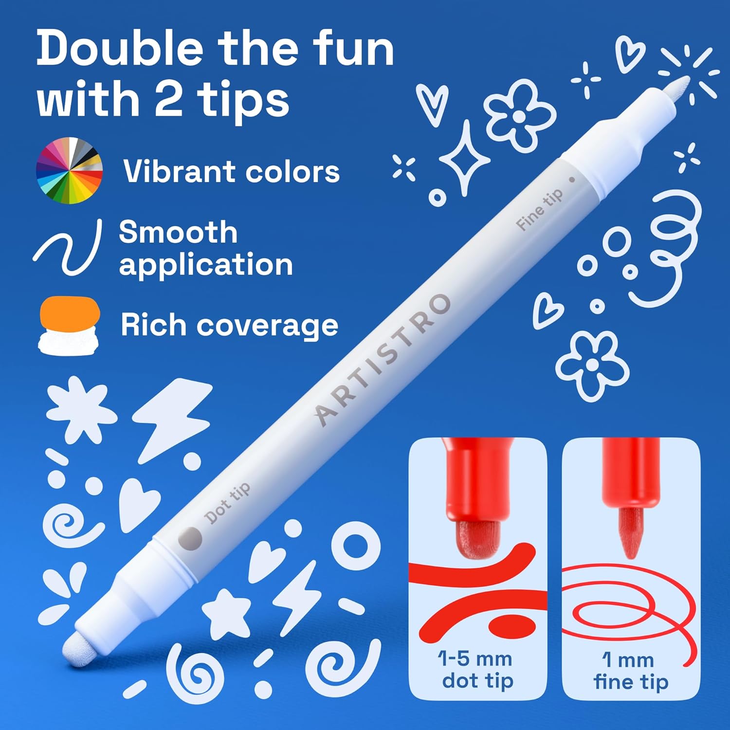 24 Dual-Tip Acrylic Paint Mark - Art Craft Ideas For Adults ulasan dan harga