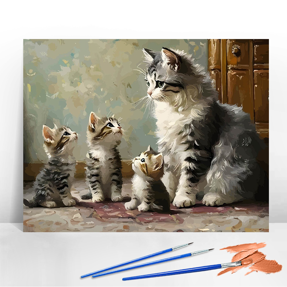 DIY Digital Oil Painting Cat K - Art Craft Cat ulasan dan harga