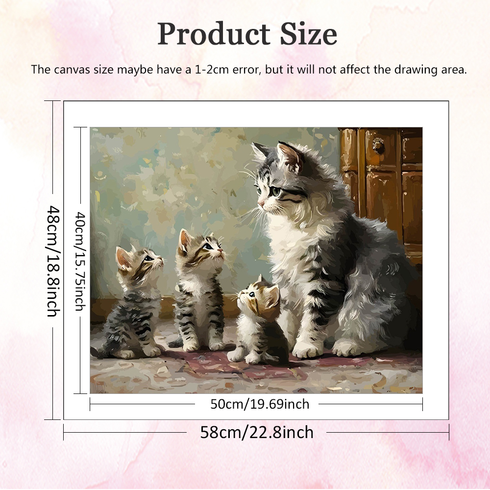 DIY Digital Oil Painting Cat K - Art Craft Cat ulasan dan harga