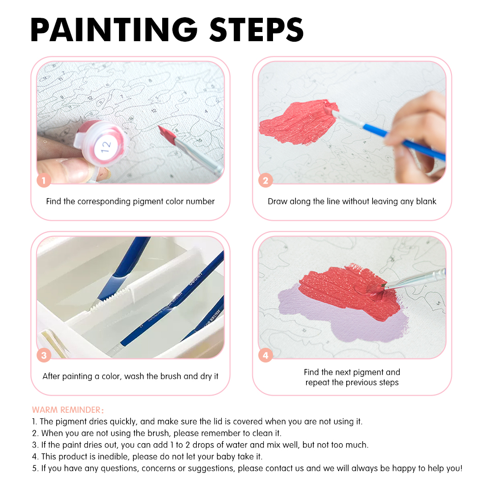1pc frameless Oil Painting By  - Art Craft Rose ulasan dan harga