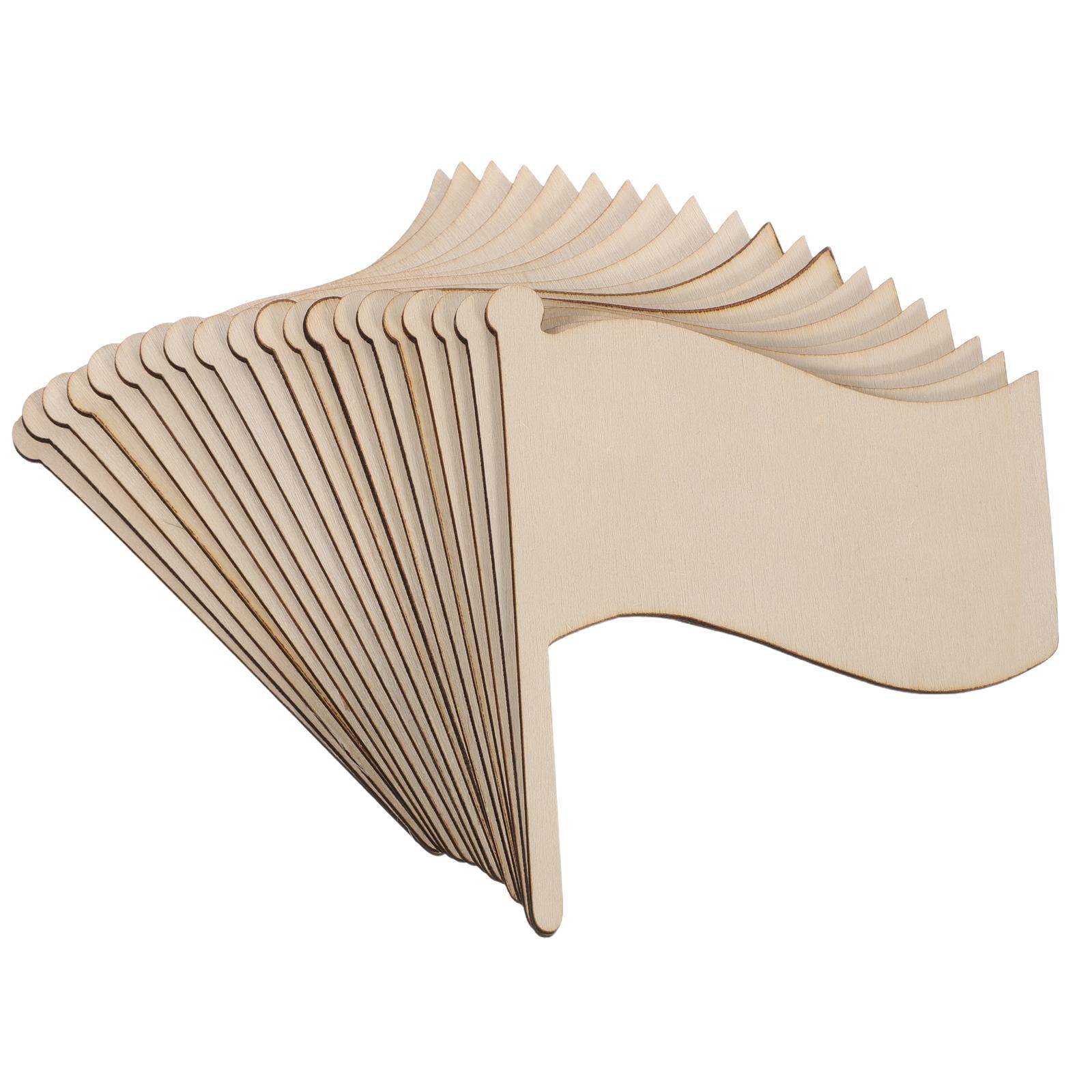 20Pcs Unfinished Wooden Flag S - Art And Craft Independence Day ulasan dan harga