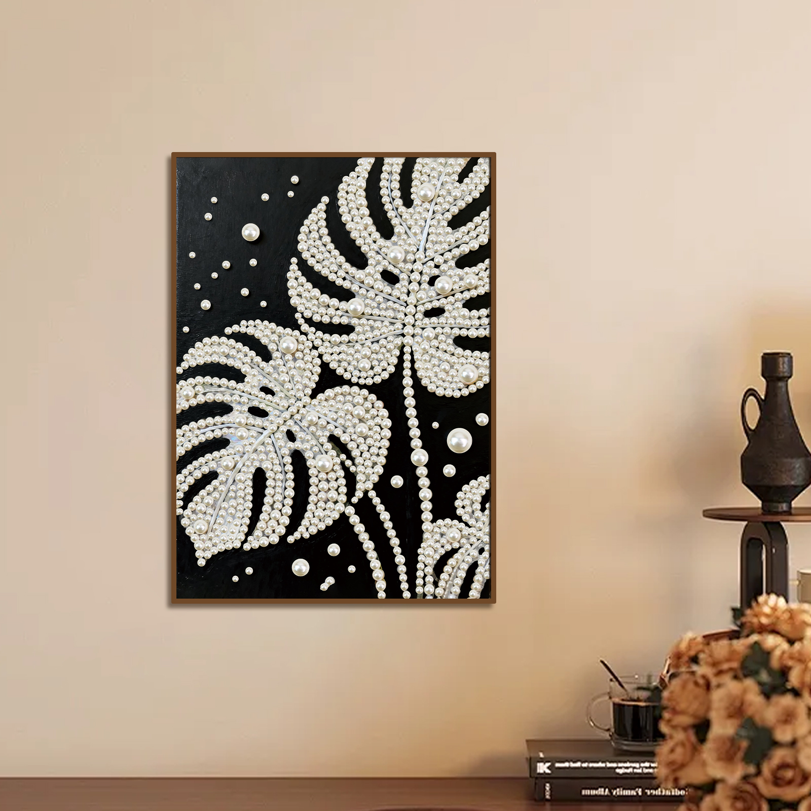 DIY Pearl Diamond Art Painting - Art Craft With Leaves ulasan dan harga