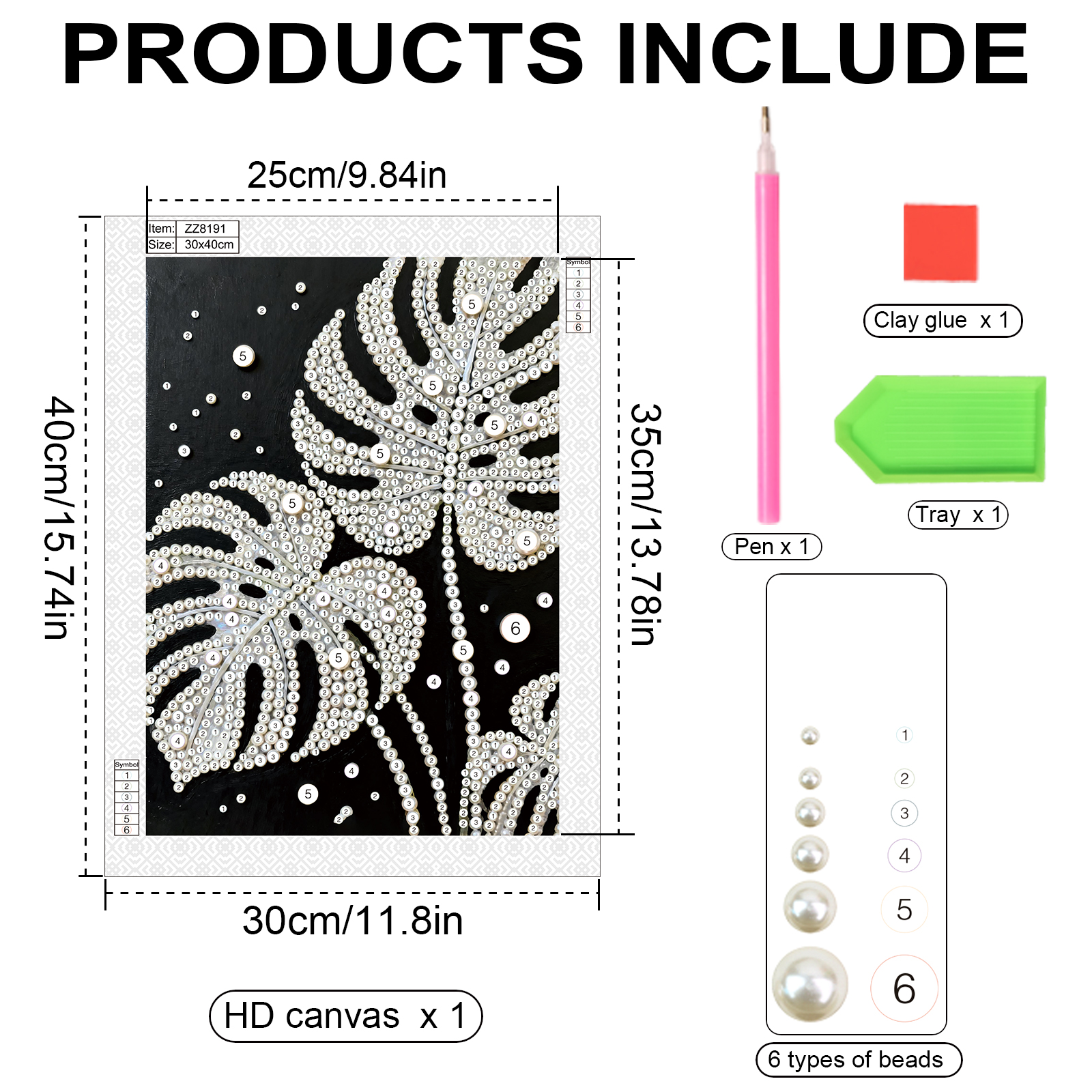 DIY Pearl Diamond Art Painting - Art Craft With Leaves ulasan dan harga