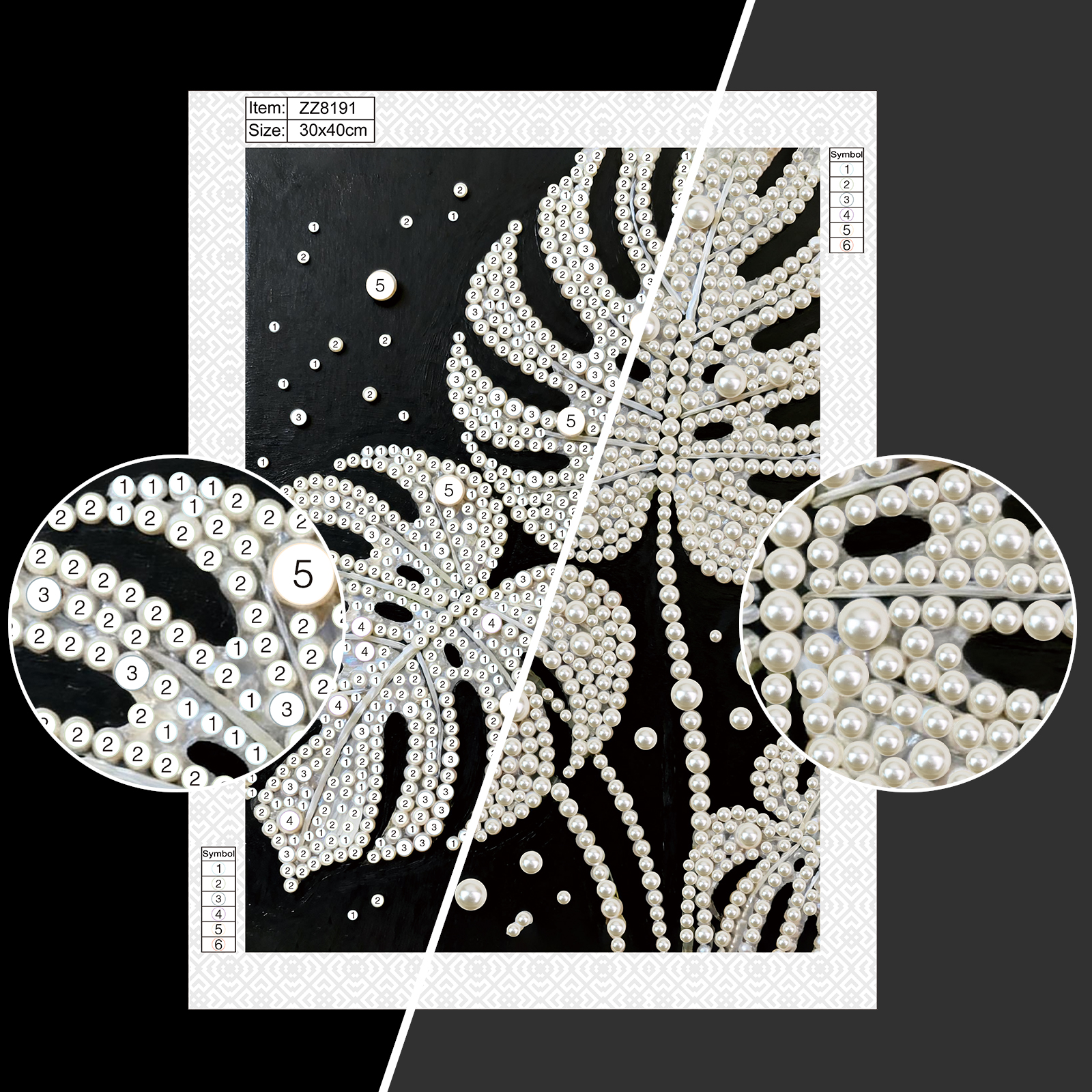 DIY Pearl Diamond Art Painting - Art Craft With Leaves ulasan dan harga