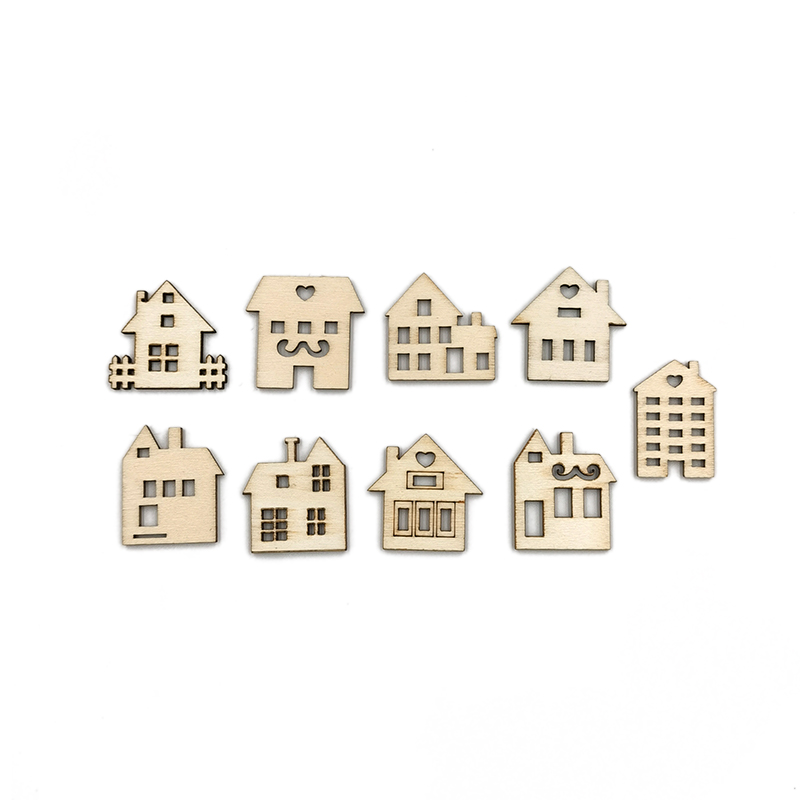 50pcs DIY Crafts Blank House S - Art Craft For Preschool ulasan dan harga