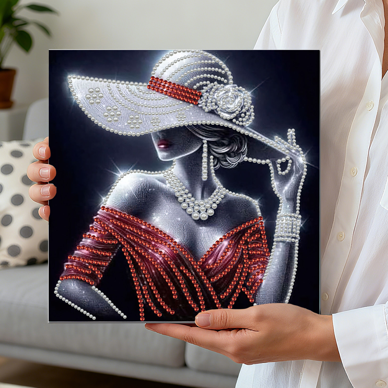 Elegant Lady Full 5D DIY Pearl - Art Craft Ideas For Adults ulasan dan harga