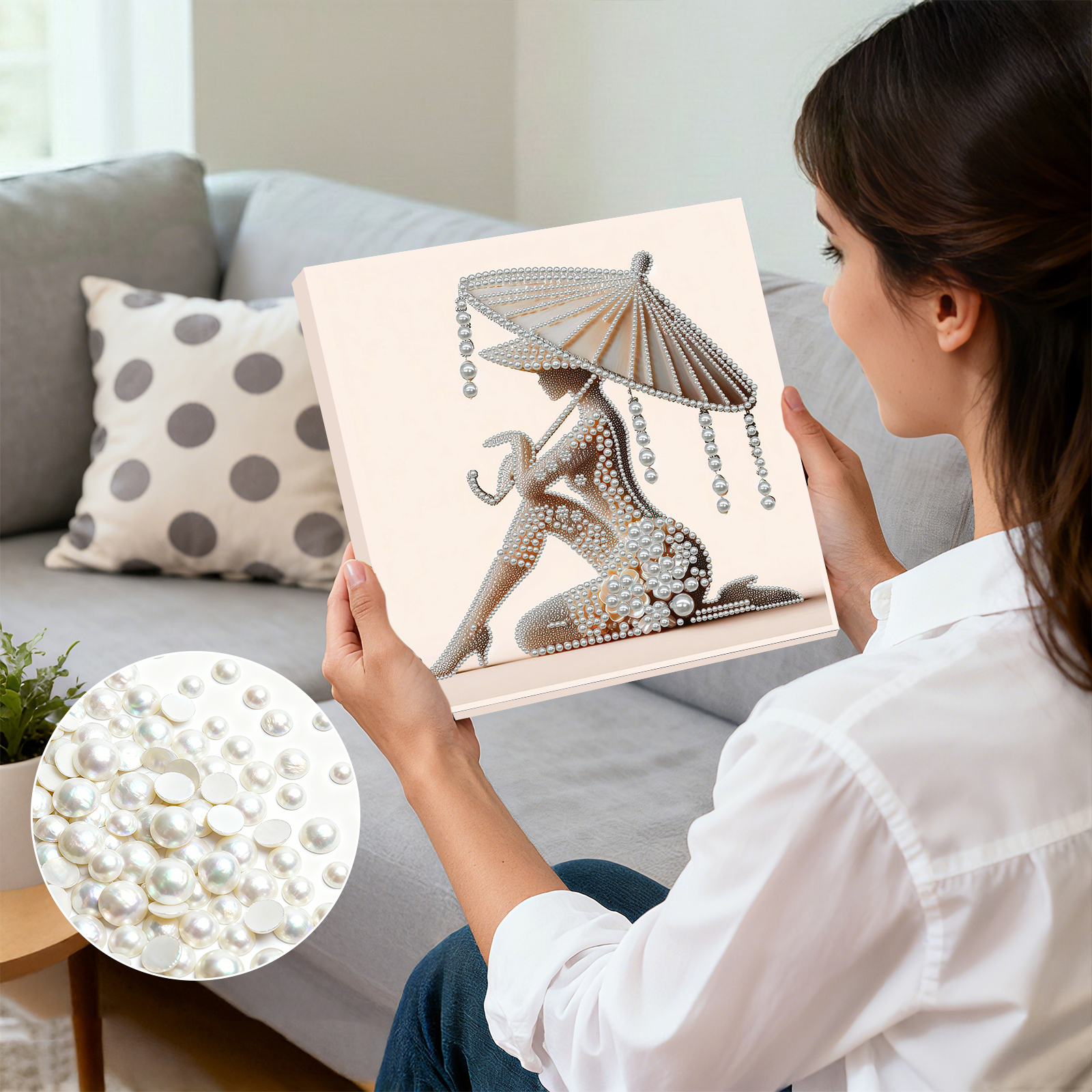 Elegant Lady Full 5D DIY Pearl - Art Craft Ideas For Adults ulasan dan harga