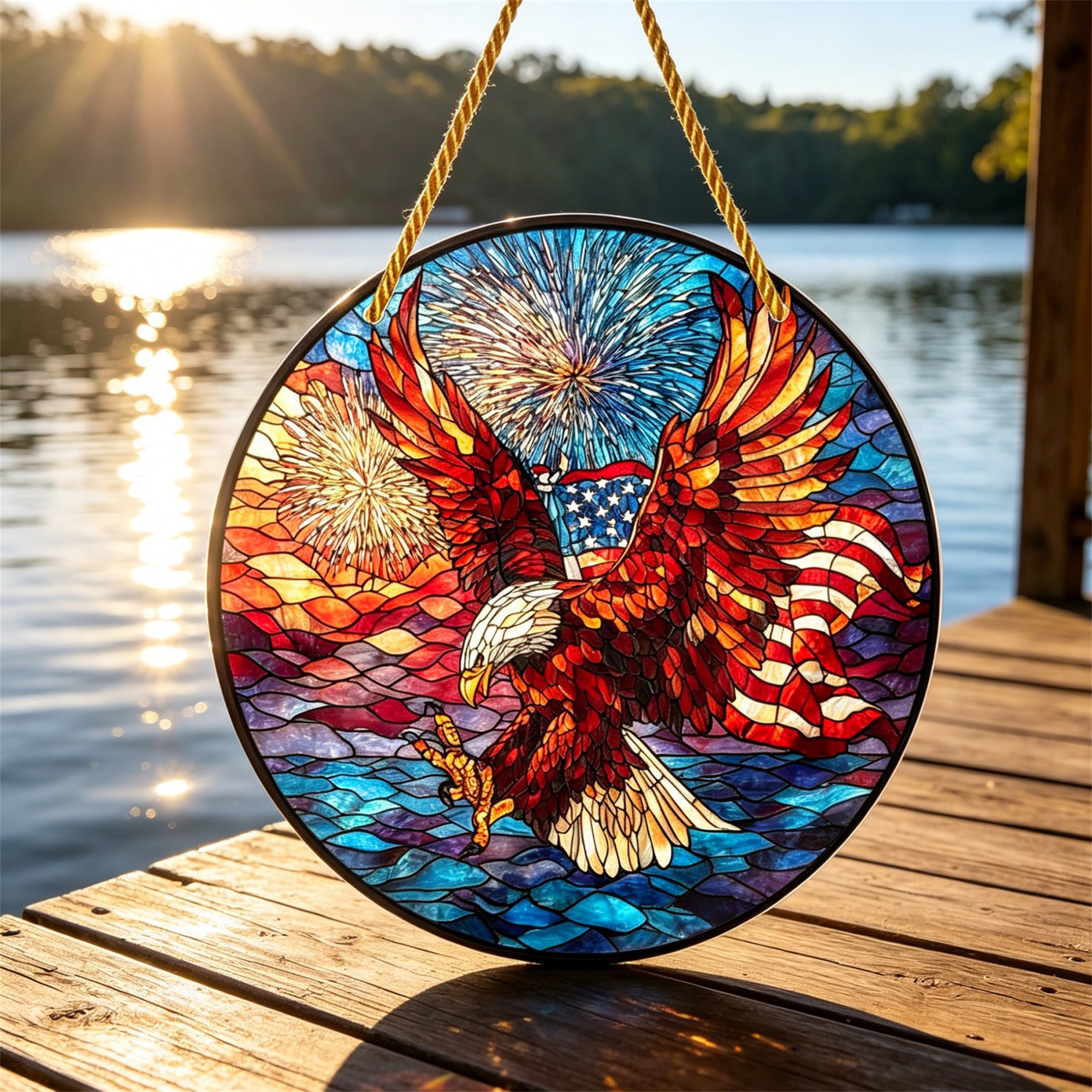 4th of July Sun Catcher for Wi - Art And Craft Independence Day ulasan dan harga