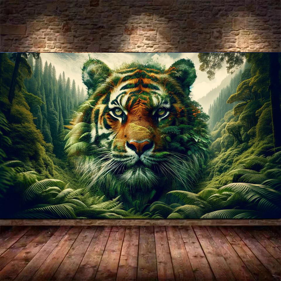 The Tiger Of Jungle Diamond Pa - Art And Craft Jungle ulasan dan harga