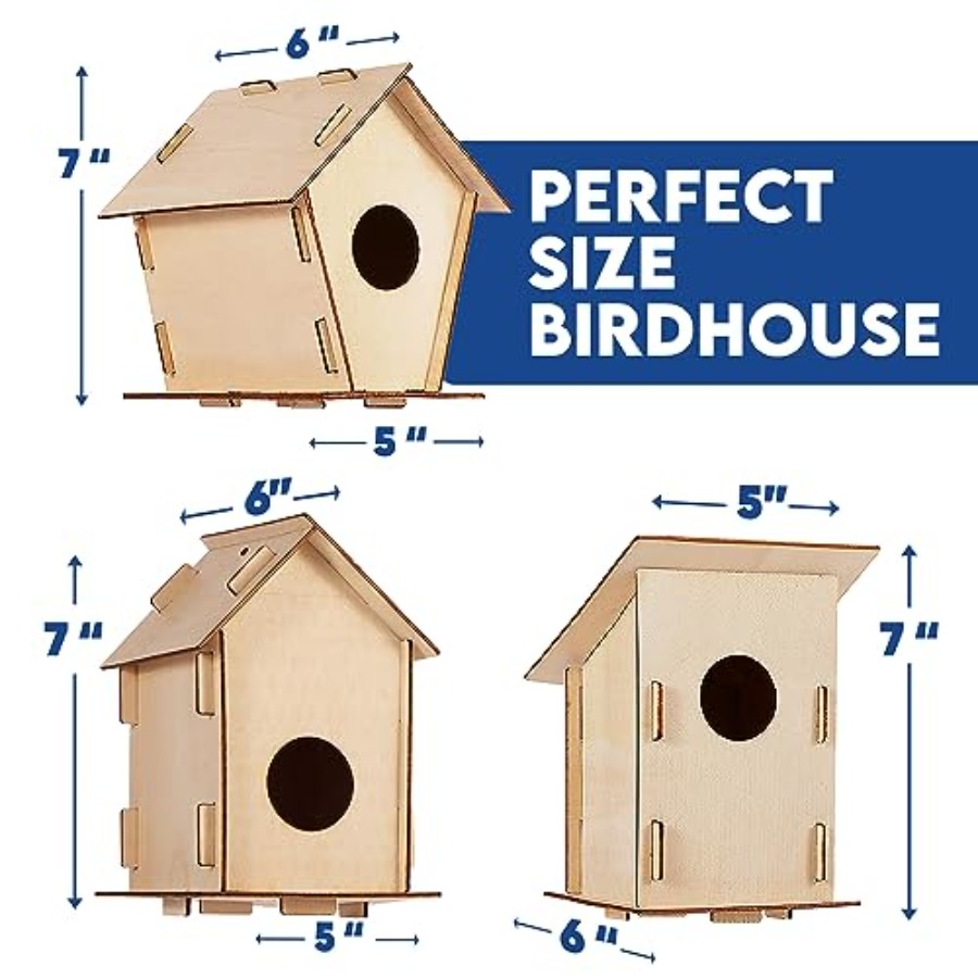 Kit - Unfinished Wood Bird Hou - Art & Craft Paper Origami ulasan dan harga