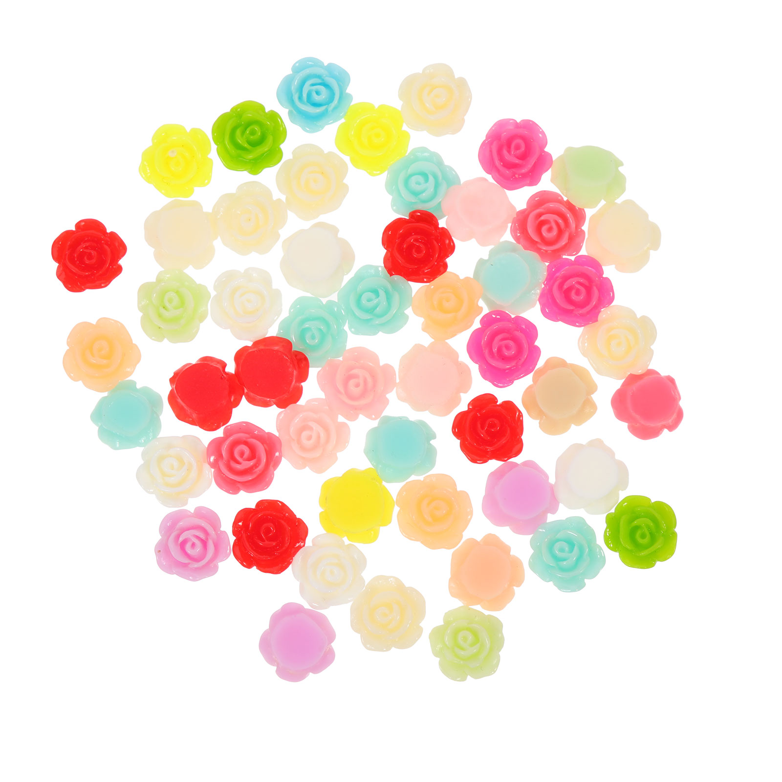 50pcs Rose Flower Resin Access - Art Craft Rose ulasan dan harga