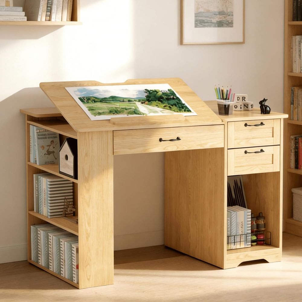 Adjustable Desk with Storage,  - Art & Craft Valley ulasan dan harga