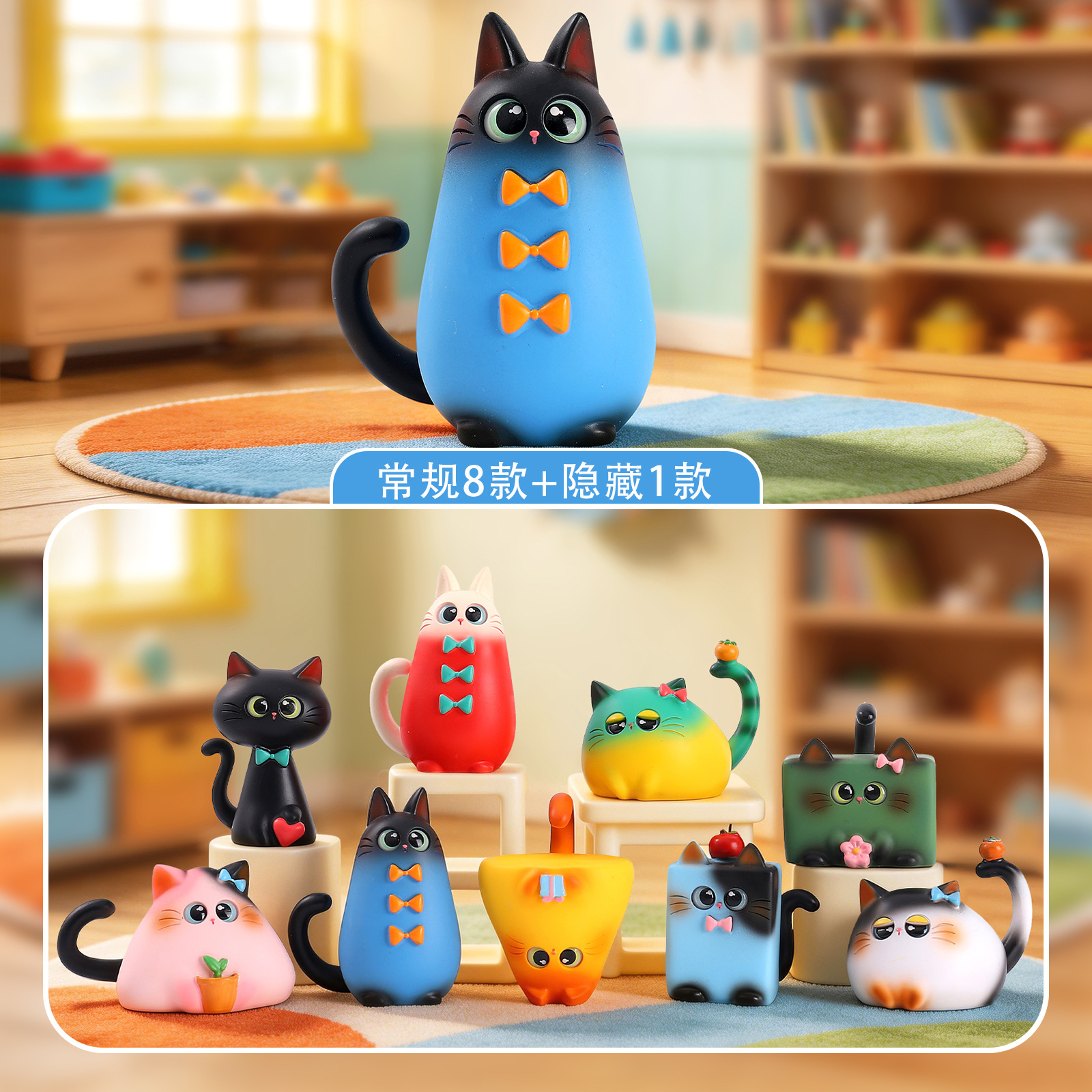 Blind Box Cat Figurine Resin C - Art Craft Cat ulasan dan harga