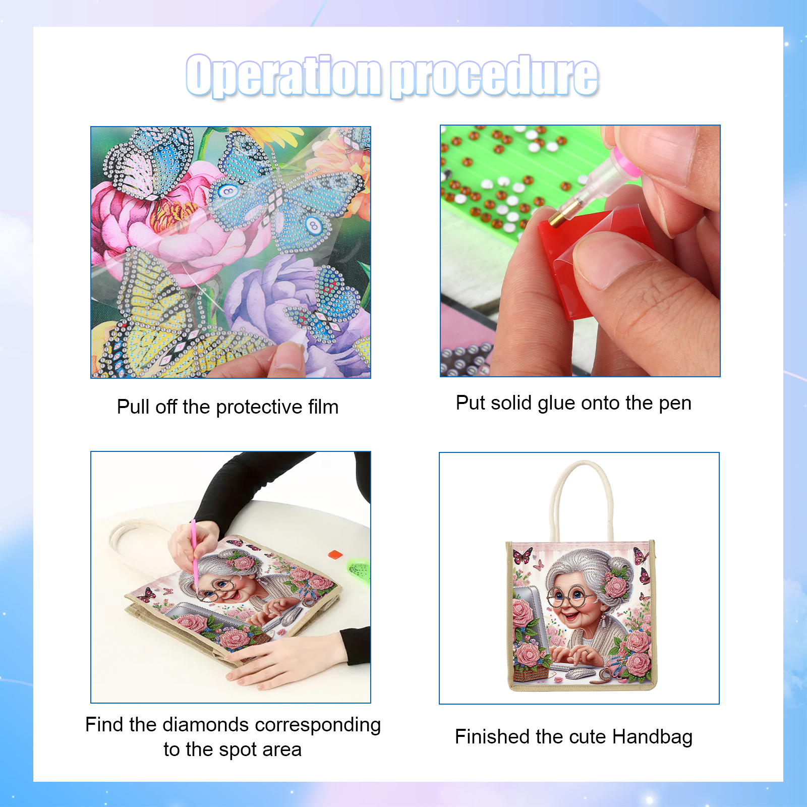 Diamond Art Painting Handbag K - Art Craft Shop ulasan dan harga