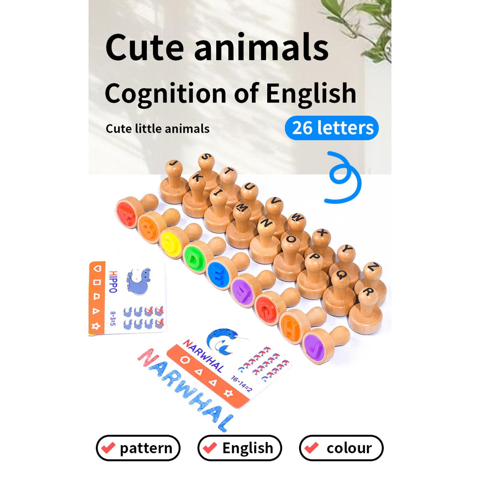 Wooden Alphabet Number Stamp E - Art Craft 5 Year Old ulasan dan harga