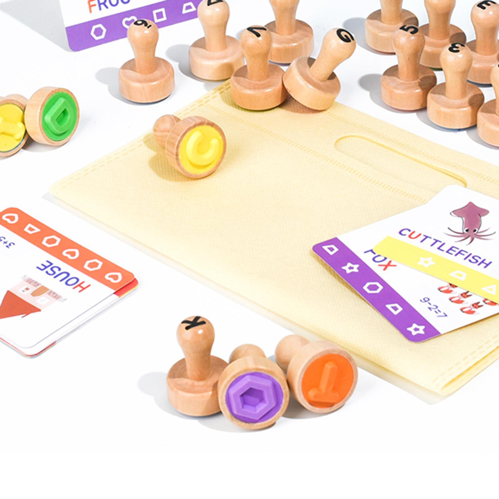 Wooden Alphabet Number Stamp E - Art Craft 5 Year Old ulasan dan harga