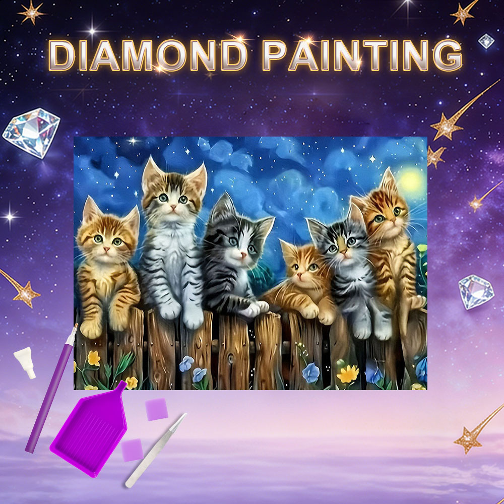 HUACAN Diamond Mosaic Complete - Art Craft Cat ulasan dan harga