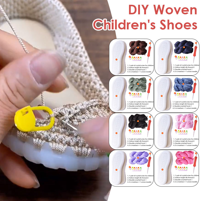 Children Hand-woven Hook Soles - Chalk Pastel Set ulasan dan harga