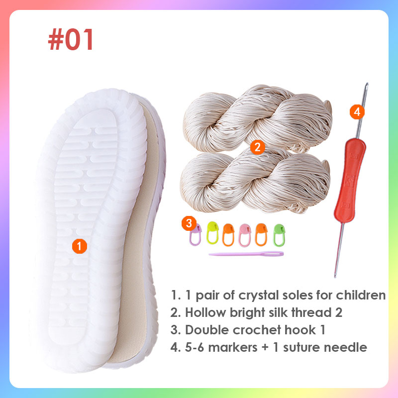 Children Hand-woven Hook Soles - Chalk Pastel Set ulasan dan harga