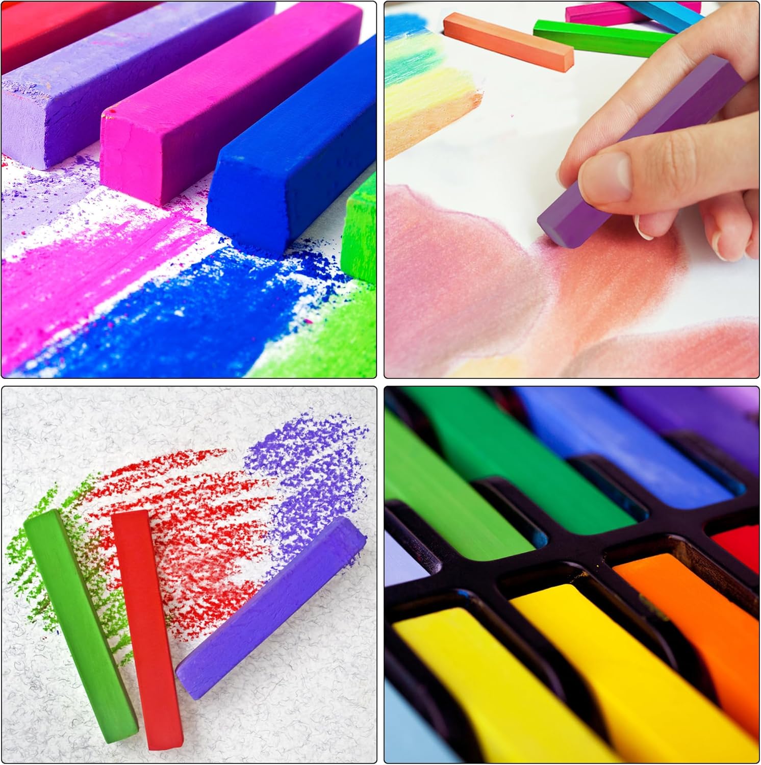 24 Vibrant Soft Pastel Chalk S - Chalk Pastel Set ulasan dan harga