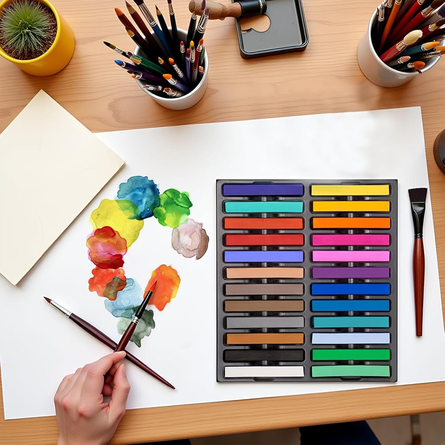 24 Vibrant Soft Pastel Chalk S - Chalk Pastel Set ulasan dan harga