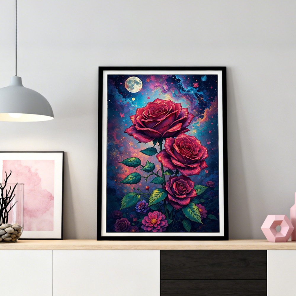HUACAN Diamond Mosaic 5d Rose  - Art Craft Rose ulasan dan harga