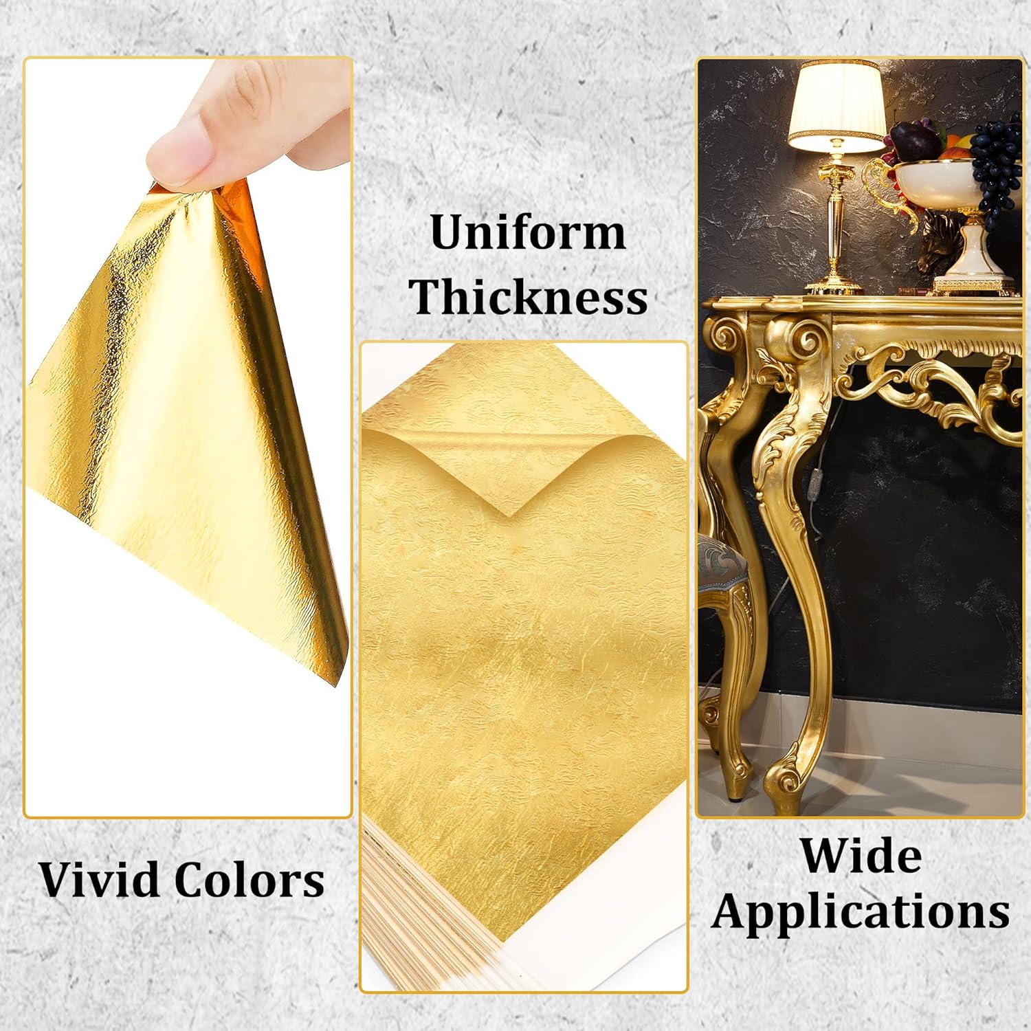 300Pcs Gold Leaf Sheets 5.1x5. - Art Craft With Leaves ulasan dan harga
