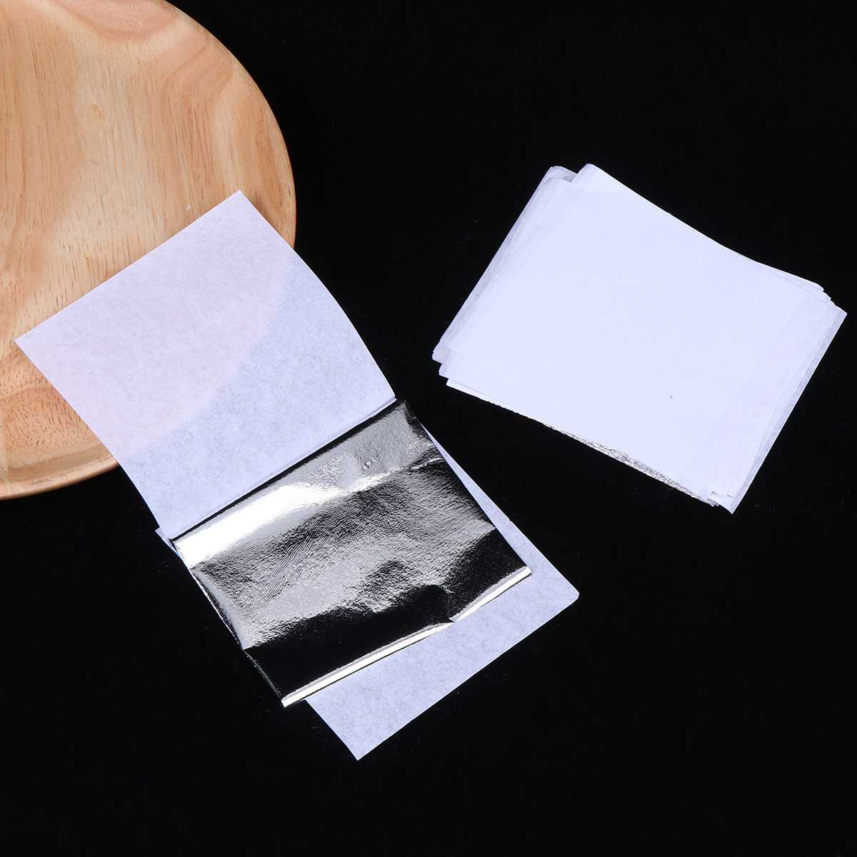 100 Sheets 9x9cm Imitation Sil - Art Craft With Leaves ulasan dan harga