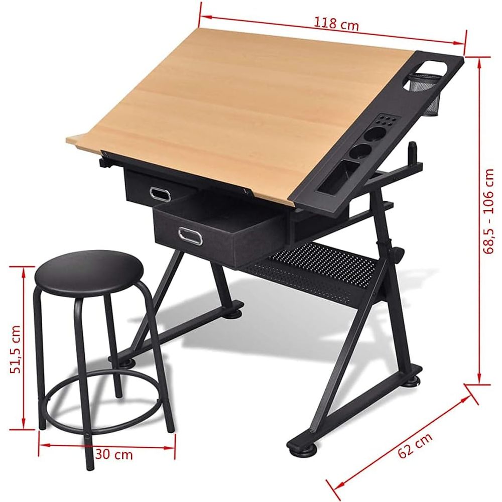 Adjustable Height Drafting Tab - Art & Craft Valley ulasan dan harga