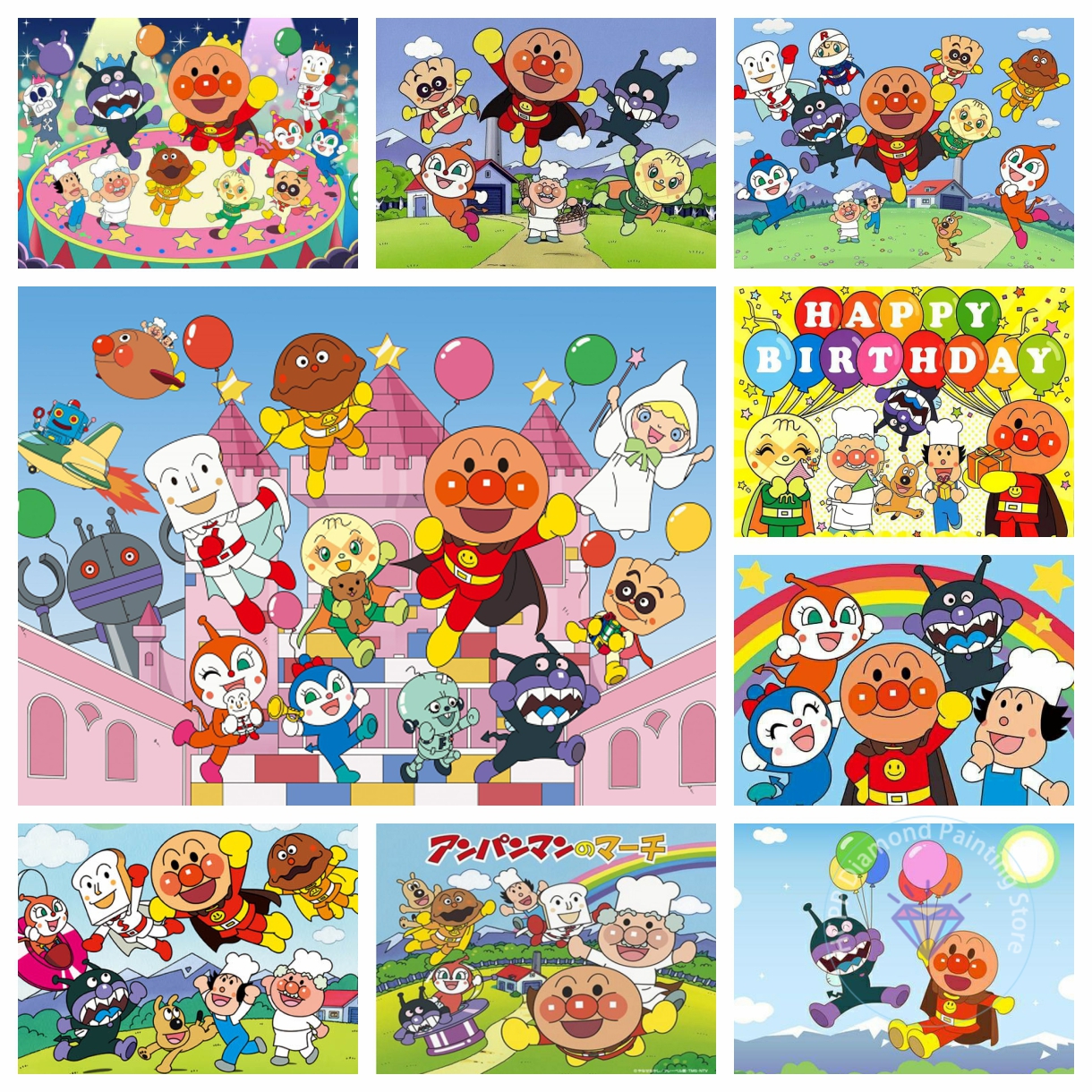 Anpanman Diamond Painting Kit  - Art Craft 5 Year Old ulasan dan harga